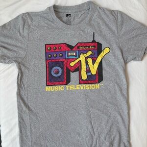 MTV Music Television Boombox Gray T-Shirt